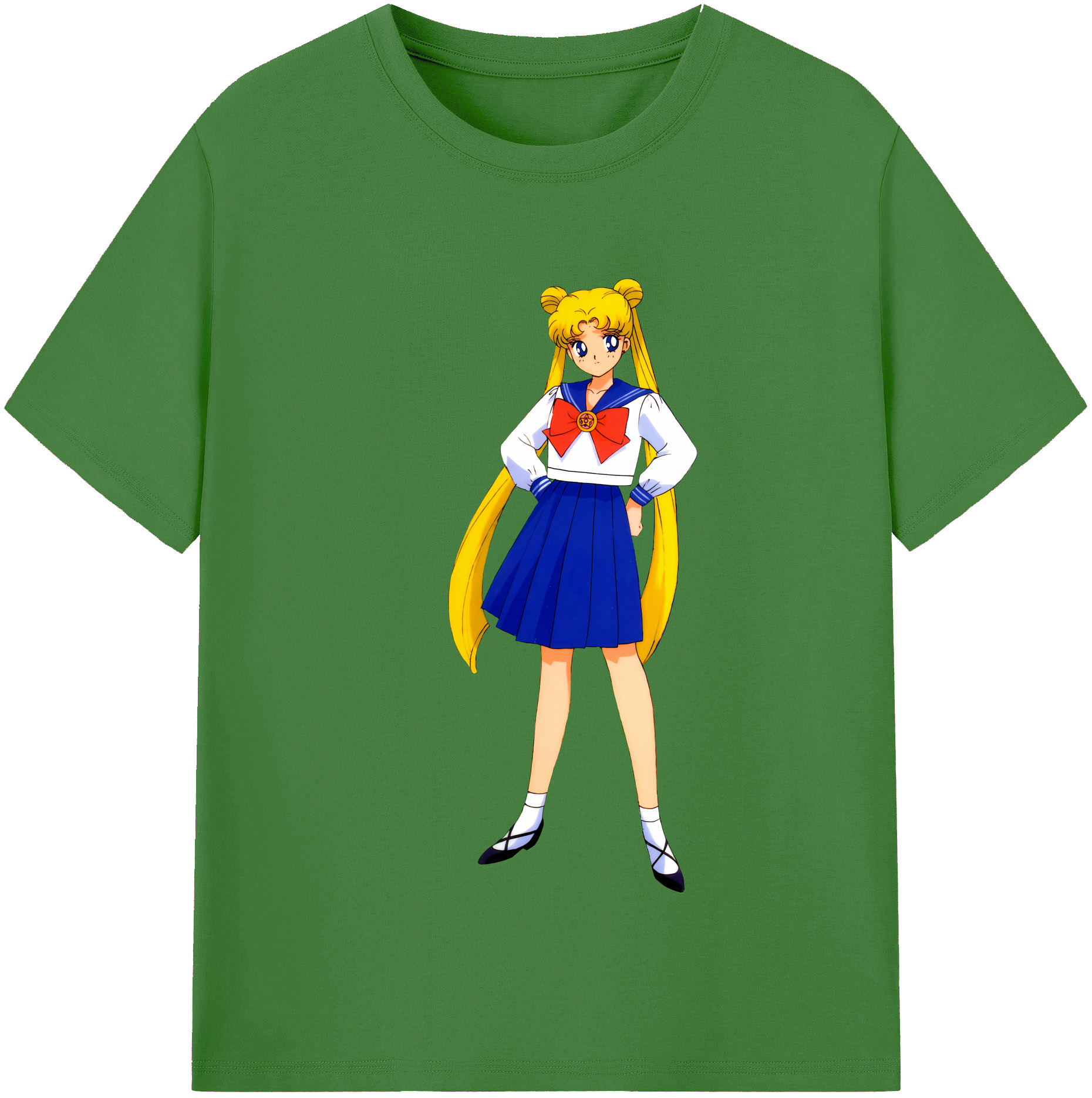 （画像用） 美少女戦士セーラームーン 愛野 美奈子 あいの みなこ Sailor Moon Aino Minako レディースカジュアルプリントTシャツ（綿100％）